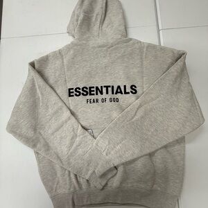 Essentials Fear of God Light oatmeal Hoodie Size Medium